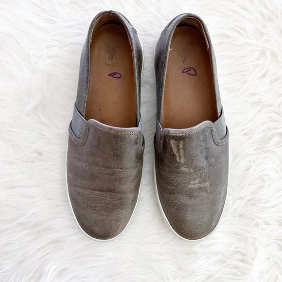 Frye Dylan Ash Leather Slip On Sneaker - Picture 2 of 9